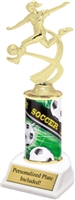 Female Soccer Theme Trophy<BR> 10 Inches