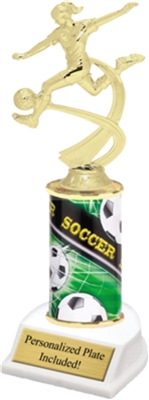 Female Soccer Theme Trophy<BR> 10 Inches