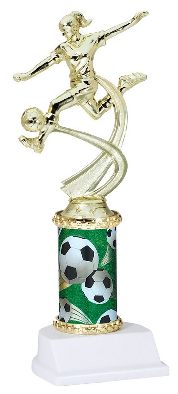Female Soccer<BR> Theme Trophy<BR> 10 Inches