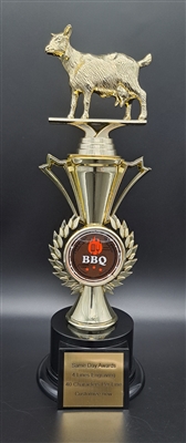 BBQ/Grill Master (Logo #2)<BR> GOAT Trophy<BR> 12.5 Inches