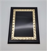 Ebony Finish Plaque<BR> Gold Rippled Border<BR> Black Engraving Area <BR>8x10