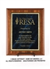Walnut Finish Plaque<BR> Economy Corporate<BR> Blue Mist and Gold<BR> 7x9 or 9x12