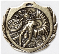 Burst Swimming Medal<BR> Gold/Silver/Bronze<BR> 2.25 Inches