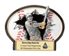 Burst Thru Baseball<BR> Wall Plaque or Stand Up Trophy<BR> 7 1/4" x 5.5"