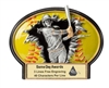Burst Thru Softball<BR>Wall Plaque or Stand Up Trophy<BR> 7 1/4" x 5.5"