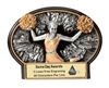 Burst Thru Cheer<BR> Wall Plaque or Stand Up Trophy<BR> 7 1/4" x 5.5"