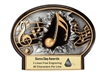 Burst Thru Music<BR>Wall Plaque or Stand Up Trophy<BR> 7 1/4" x 5.5"