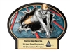 Burst Thru Male Swimming<BR>Wall Plaque or Stand Up Trophy<BR> 7 1/4" x 5.5"