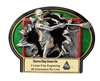 Burst Thru Female Lacrosse<BR> Wall Plaque or Stand Up Trophy<BR> 7 1/4" x 5.5"