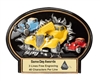 Burst Thru Hot Rod<BR> Wall Plaque or Stand Up Trophy<BR> 7 1/4" x 5.5"
