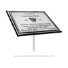 4" x 6" Outdoor Plaque<BR> Silver Double Border<BR> Cast Aluminum Plaques<BR>With Stake