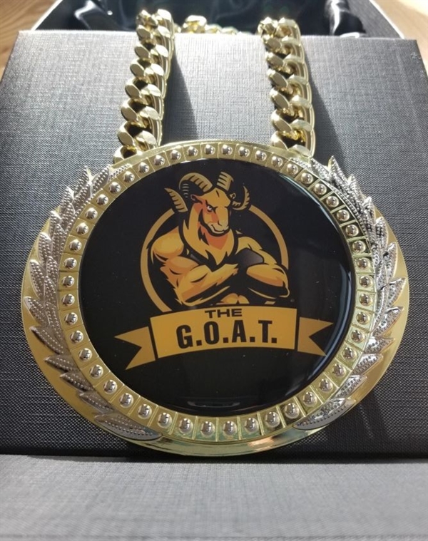 Premium Metal <BR> G.O.A.T. CHAMP CHAIN<BR> 1.9 Pounds