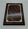 Cherry Finish Plaque<BR> Gold Ribbon Border<BR> Brown Mist Plate <BR>8x10