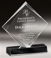 Executive Diamond<BR> Clear Acrylic Trophy<BR> 5.75 or 7.25 Inches