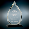 Premium Ebony Diamond<BR> Crystal Trophy<BR>  7.75 or 10.25 Inches
