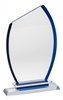 Flair Top Blue Accent<BR> Crystal Trophy<BR> 7.25 to 8.5 Inches