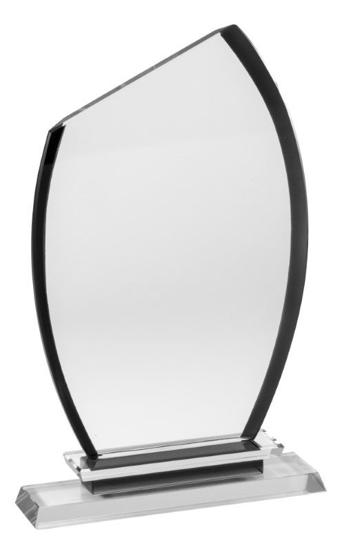 Flair Top Ebony Accent<BR> Crystal Trophy<BR> 7.25 to 8.5 Inches