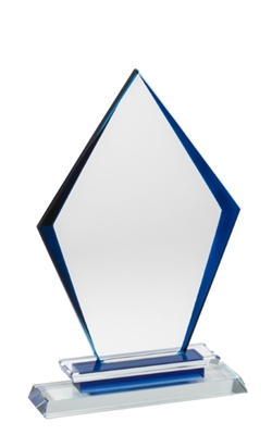 Arrowhead Blue Accent<BR> Crystal Trophy<BR> 7.25 to 8.5 Inches