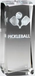 Jr. Collegiate<BR> Pickleball <BR> Crystal Trophy<BR> 4.5 Inches