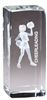 Jr. Collegiate<BR> Cheer<BR> Crystal Trophy<BR> 4.5 Inches
