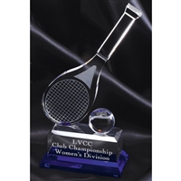 Premium Tennis<BR> Crystal Trophy<BR> 10 Inches