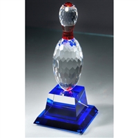 Premium Bowling Pin<BR> Crystal Trophy<BR> 10 Inches