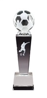 Collegiate Male Soccer<BR> Crystal Trophy<BR> 8.75 Inches