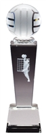 Collegiate Male Volleyball<BR> Crystal Trophy<BR> 8.75 Inches