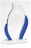 Premium Blue Flame<BR> Crystal Trophy <BR> 9 Inches