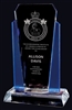 Premium Blue Victory<BR> Crystal Trophy<BR> 3 Sizes