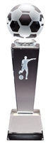 Collegiate Female Soccer<BR> Crystal Trophy<BR> 8.75 Inches