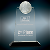 Apex Golf<BR> Crystal Trophy<BR> 9 Inches