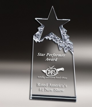 Star Mountain<BR> Premium Crystal Trophy<BR> 6.25 Inches