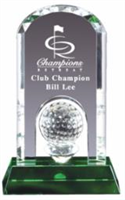Arch Golf<BR> Crystal Trophy<BR> 7 to 9.25 Inches
