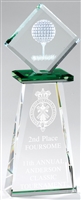 Ridgeline Golf<BR> Crystal Trophy<BR> 8.5 & 9.5 Inches