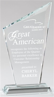 Executive Peak<BR> Crystal Trophy<BR> 8 Inches