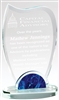 Half Moon <BR> Blue Crystal Trophy<BR> 7.5 or 9 Inches