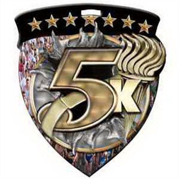 Color Shield 5K Medal<BR> 3 Inches
