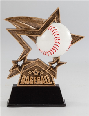 Dynamic Shooting Star<BR> Baseball Trophy<BR> 6.5 Inches