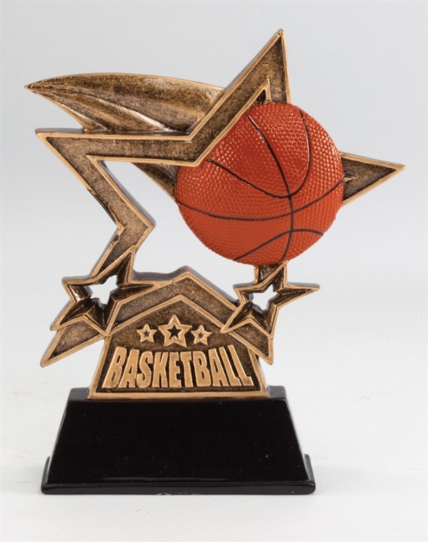 Dynamic Shooting Star<BR> Basketball Trophy<BR> 6.5 Inches
