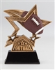 Dynamic Shooting Star<BR> Football Trophy<BR> 6.5 Inches