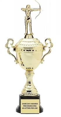 Monaco XL Gold Cup<BR> Female Archery Trophy<BR> 18.5 Inches