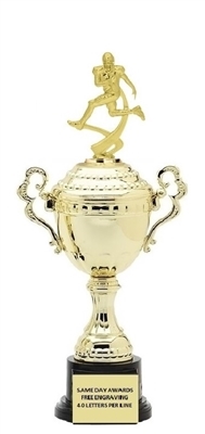 Monaco Gold Cup<BR> Motion Running Back Football Trophy<BR> 13.5 to 17.5 Inches