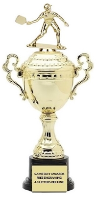 Monaco XL Gold Cup<BR> Male Pickleball Trophy <BR> 18.5 Inches