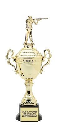 Monaco XL Gold Cup<BR> Male Trap Shooter Trophy<BR> 18.5 Inches