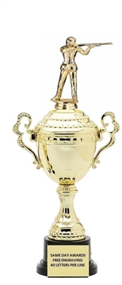 Monaco Gold Cup<BR> Female Trap Shooter Trophy<BR> 13.5 to 17.5 Inches