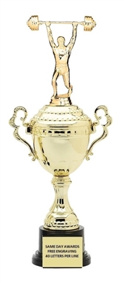 Monaco XL Gold Cup<BR> Military Press Trophy<BR> 18.5 Inches