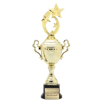 Monaco XL Gold Cup<BR> Shooting Star Trophy<BR> 18.5 Inches