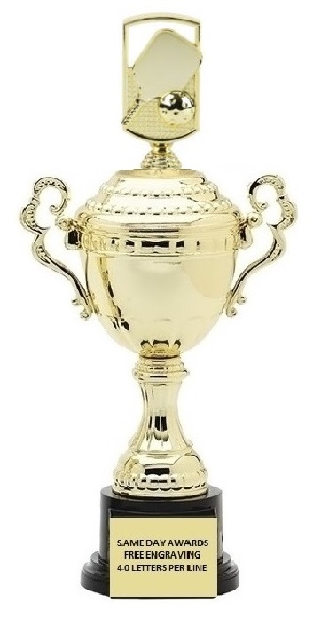 Monaco XL Gold Cup<BR> Pickleball Trophy <BR> 18.5 Inches