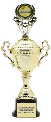 Monaco XL Gold Cup<BR> Cornhole Trophy<BR> 18.5 Inches